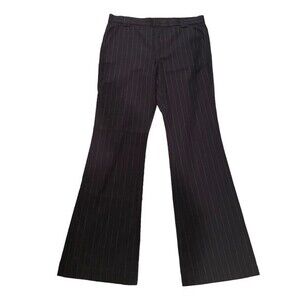 Marc Jacobs pinstripe flare pants blue navy cotton size 10